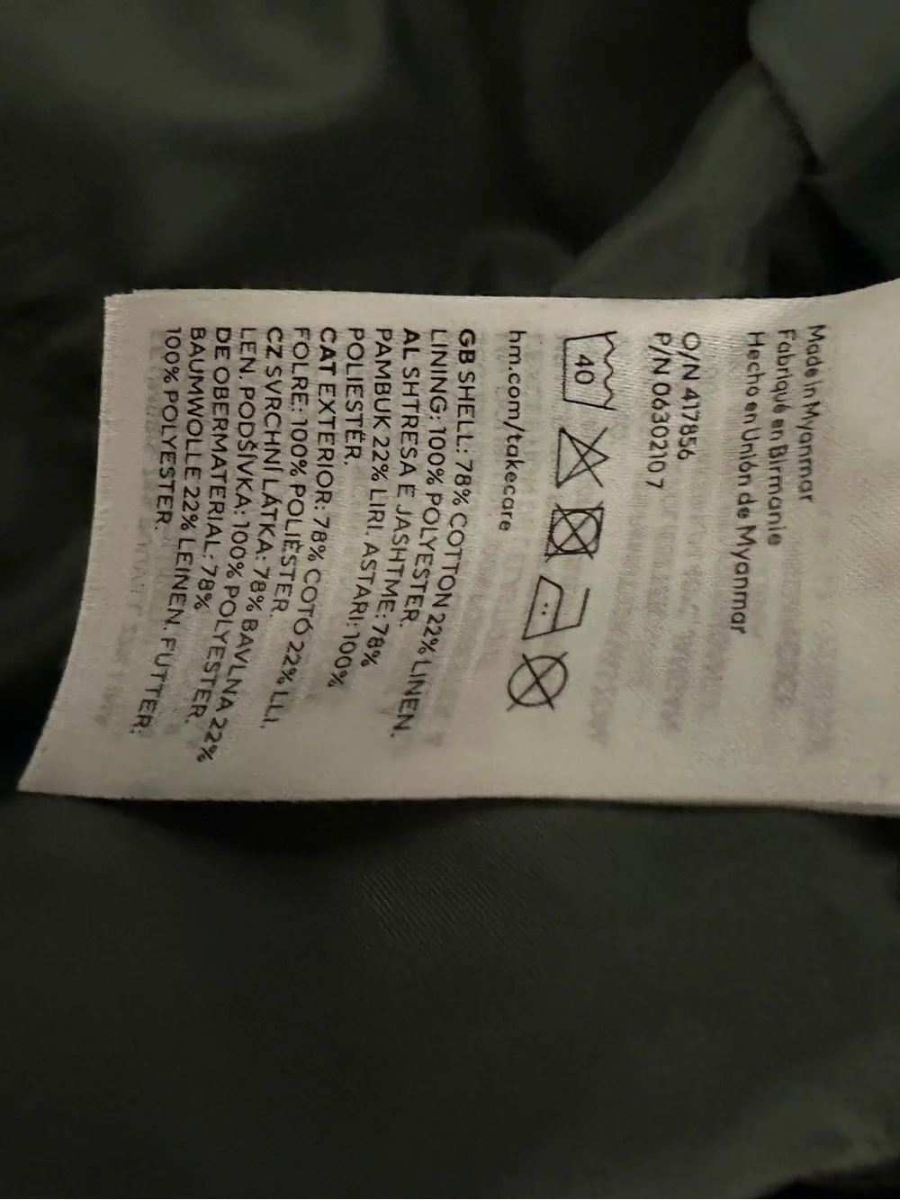 H&M Olive Green Chinos for Boys s16